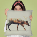The Reindeer Norwegian Woods Throw Pillow By Andreas Lie