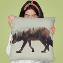 The Wolf Norwegian Woods Throw Pillow By Andreas Lie