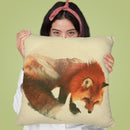 Snow Fox Throw Pillow By Andreas Lie