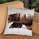 Travelling Bear Throw Pillow By Andreas Lie