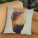 Walking Bear Throw Pillow By Andreas Lie