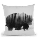 Watched By Grizzly Bear Throw Pillow By Andreas Lie