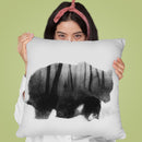 Watched By Grizzly Bear Throw Pillow By Andreas Lie