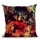 Watercolor Cat Throw Pillow By Andreas Lie