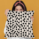Squares Black & White Pattern Throw Pillow By Alisa Galitsyna