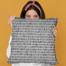 Black & White Hand Drawn Stick Pattern Throw Pillow By Alisa Galitsyna