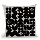 Black & White Mid Century Modern Pattern Throw Pillow By Alisa Galitsyna