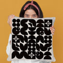 Black & White Mid Century Modern Pattern Throw Pillow By Alisa Galitsyna