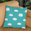 Cartoon Clouds Pattern Throw Pillow By Alisa Galitsyna