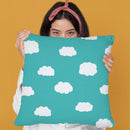 Cartoon Clouds Pattern Throw Pillow By Alisa Galitsyna