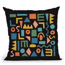 Colorful Shapes Throw Pillow By Alisa Galitsyna