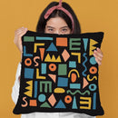 Colorful Shapes Throw Pillow By Alisa Galitsyna