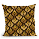 Dark Retro Trefoil Pattern Throw Pillow By Alisa Galitsyna