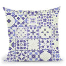 Flower Bell Azulejos Throw Pillow By Alisa Galitsyna
