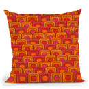Geometric Retro Pattern Throw Pillow By Alisa Galitsyna
