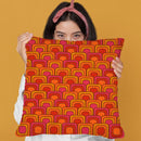 Geometric Retro Pattern Throw Pillow By Alisa Galitsyna