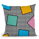 Memphis Squares Throw Pillow By Alisa Galitsyna