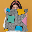 Memphis Squares Throw Pillow By Alisa Galitsyna