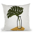 Monstera Deliciosa In A Bottle Throw Pillow By Alisa Galitsyna