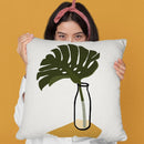 Monstera Deliciosa In A Bottle Throw Pillow By Alisa Galitsyna