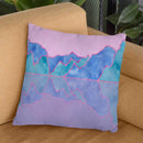 Mountain Reflection In Water - Pastel Palette Throw Pillow By Alisa Galitsyna