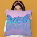 Mountain Reflection In Water - Pastel Palette Throw Pillow By Alisa Galitsyna