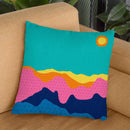 Over The Sunset Mountains Iii Throw Pillow By Alisa Galitsyna