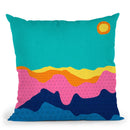 Over The Sunset Mountains Iii Throw Pillow By Alisa Galitsyna