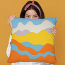 Over The Sunset Mountains V Throw Pillow By Alisa Galitsyna