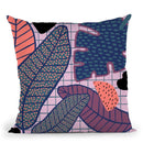 Palm & Monstera Leaves Throw Pillow By Alisa Galitsyna