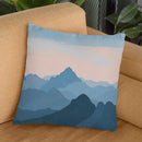 Pastel Sunset Over Blue Mountains Throw Pillow By Alisa Galitsyna