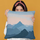 Pastel Sunset Over Blue Mountains Throw Pillow By Alisa Galitsyna