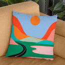 Pink Lakes Throw Pillow By Alisa Galitsyna