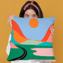 Pink Lakes Throw Pillow By Alisa Galitsyna