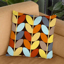 Retro 70S Color Palette Leaf Pattern Throw Pillow By Alisa Galitsyna
