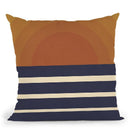 Retro Sunset Throw Pillow By Alisa Galitsyna