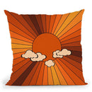 Retro Sunshine Throw Pillow By Alisa Galitsyna