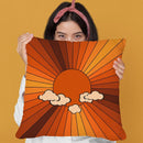 Retro Sunshine Throw Pillow By Alisa Galitsyna