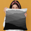 Shades Of Grey Mountains Throw Pillow By Alisa Galitsyna
