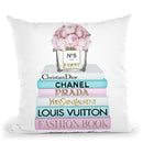 Teal & Pink Books Peony Vase Throw Pillow By Amanda Greenwood