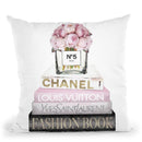New Books Grey Blush With Peony Vase Throw Pillow By Amanda Greenwood