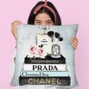 Books Of Fashion, Blue, Makeup Set, Blue Grunge Throw Pillow By Amanda Greenwood