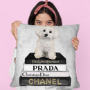 Books Of Fashion, Grey, Maltese, Grey Grunge Throw Pillow By Amanda Greenwood