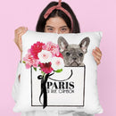 Shopping Bag Frenchie Throw Pillow By Amanda Greenwood