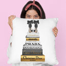 Tall Metallic Stack Gold With Black Bowoes Throw Pillow By Amanda Greenwood