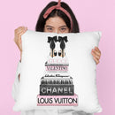 Tall Book Stack Blush Pink Black Bowoes Throw Pillow By Amanda Greenwood