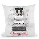 Tall Watercolor Books, Grey & Pink With Splashes Throw Pillow By Amanda Greenwood