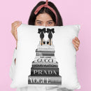 Tall Grey Books, With BowoesÊ Throw Pillow By Amanda Greenwood