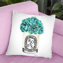 Candle With Teal Peony Throw Pillow By Amanda Greenwood