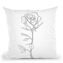 Rose Line Throw Pillow By Alison Gordon